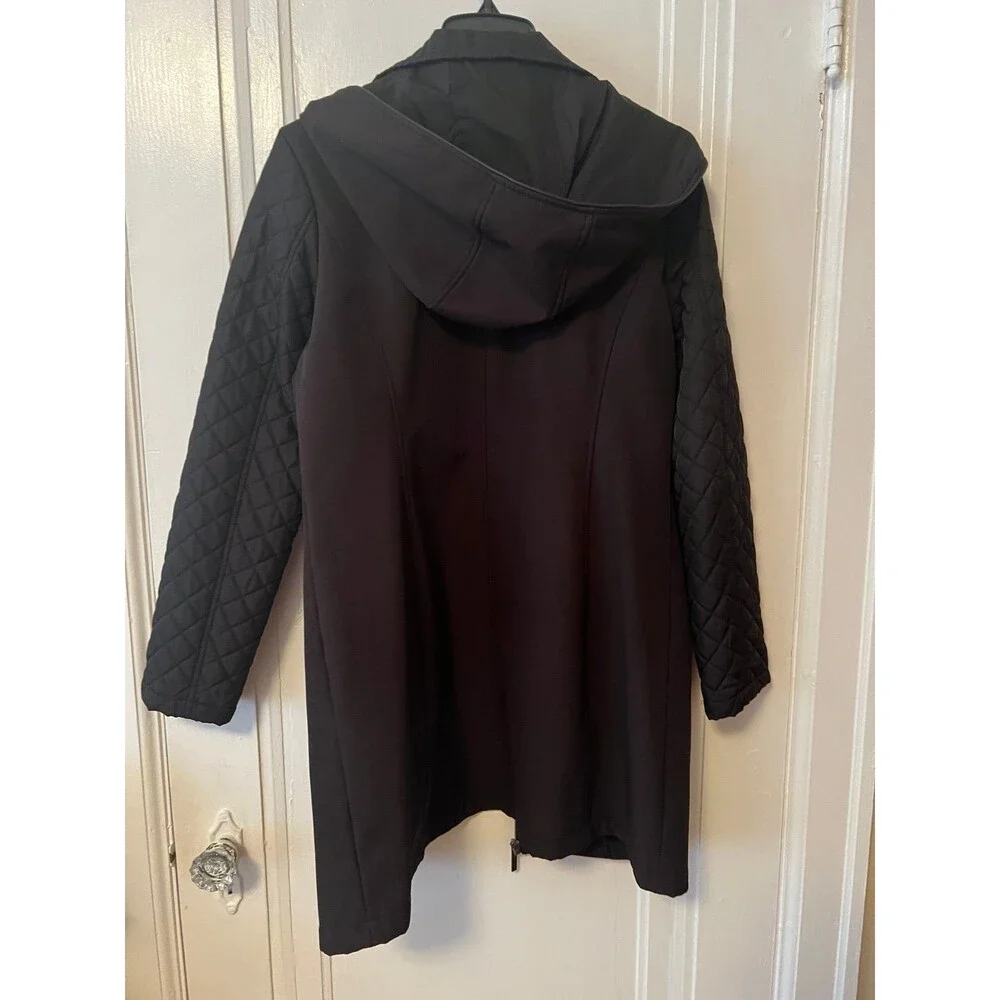 Michael Kors long coat jacket waterproof quilted sleeve hooded